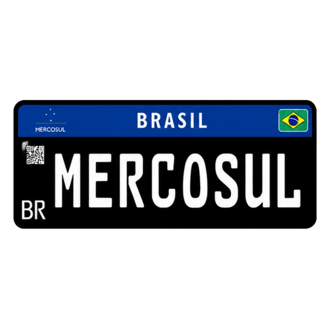 Placa Mercosul colecionador fabricada pela Casa de Placas no Paraná