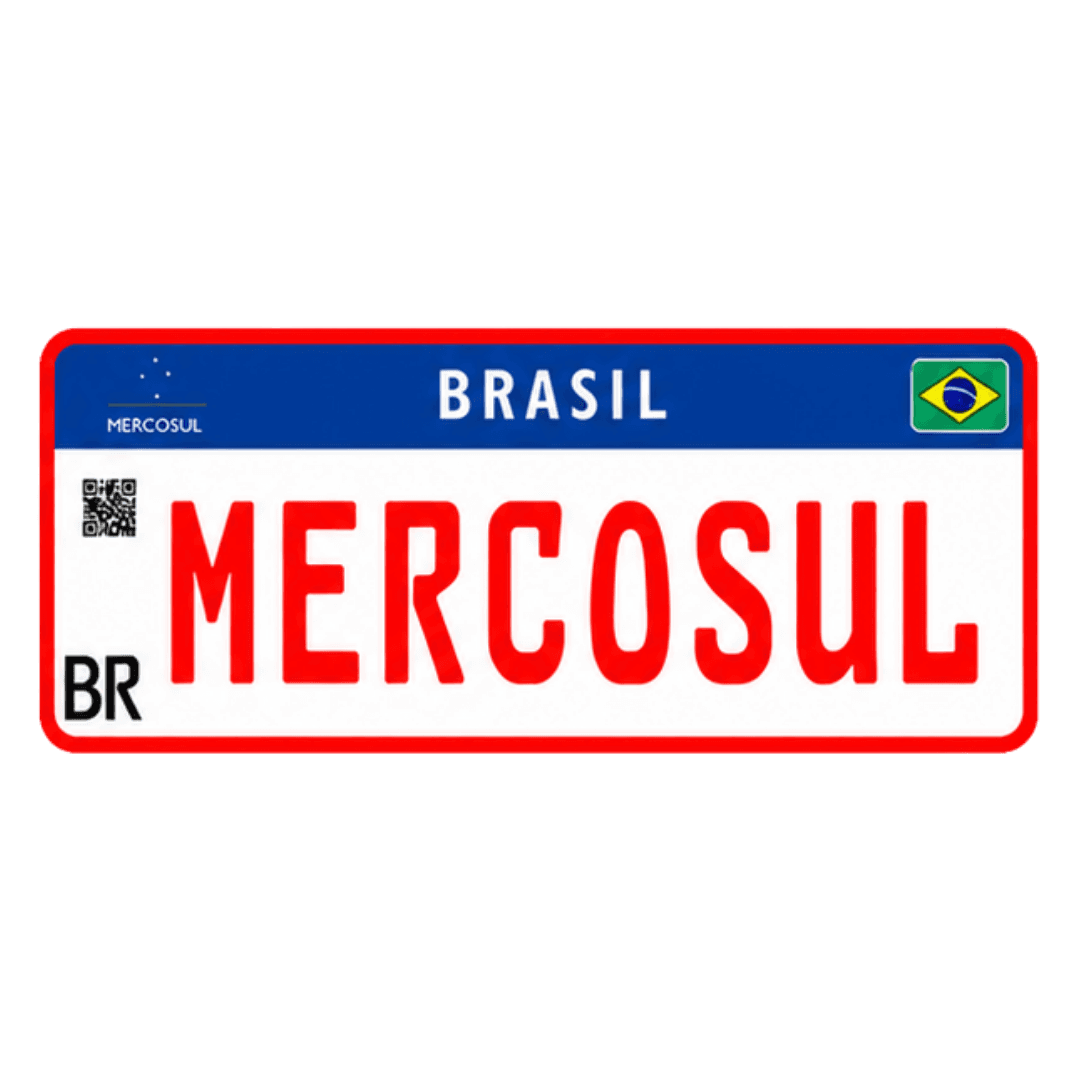 Placa Mercosul comercial fabricada pela Casa de Placas no Paraná