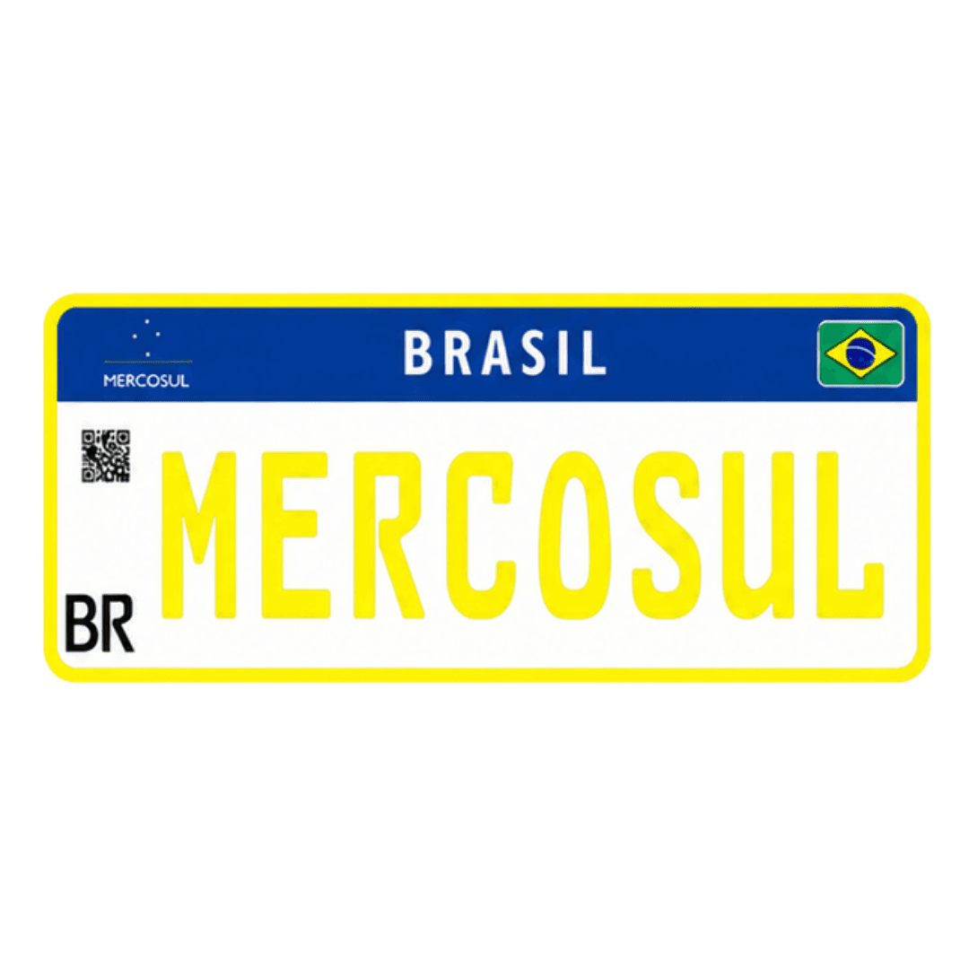Placa Mercosul diplomática fabricada pela Casa de Placas no Paraná