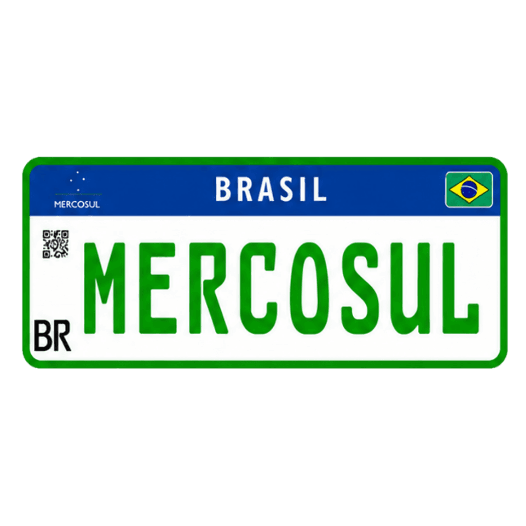 Placa Mercosul experiência fabricada pela Casa de Placas no Paraná