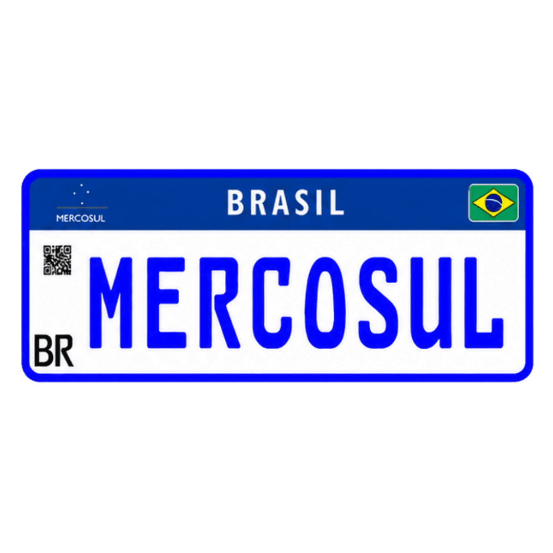 Placa Mercosul oficial fabricada pela Casa de Placas no Paraná